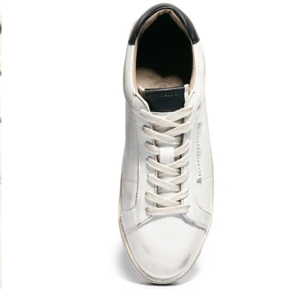 AllSaints White Sheer Low Top Lace-Up Cervo Shoes new without box main image 12